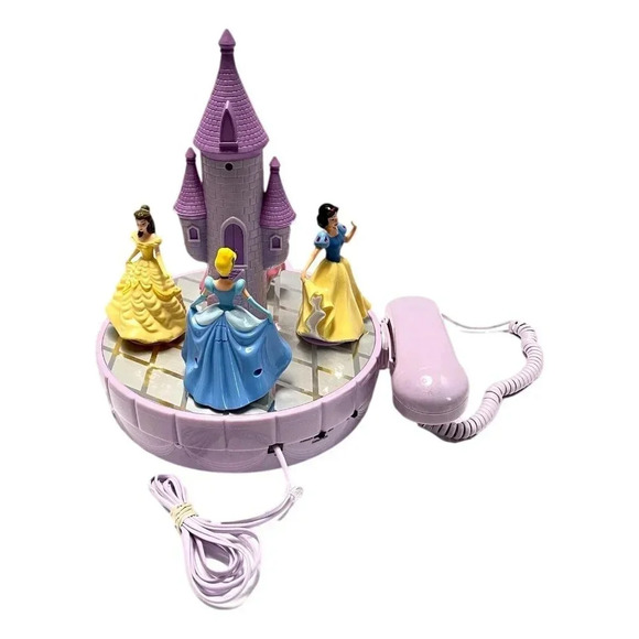 Disney Princess Castle Animated Telephone Action Rings  Works Landline - Picture 4 of 10